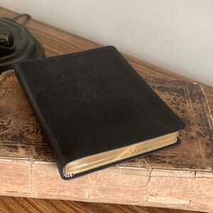 Black Leather atlas with Gold Pages 331